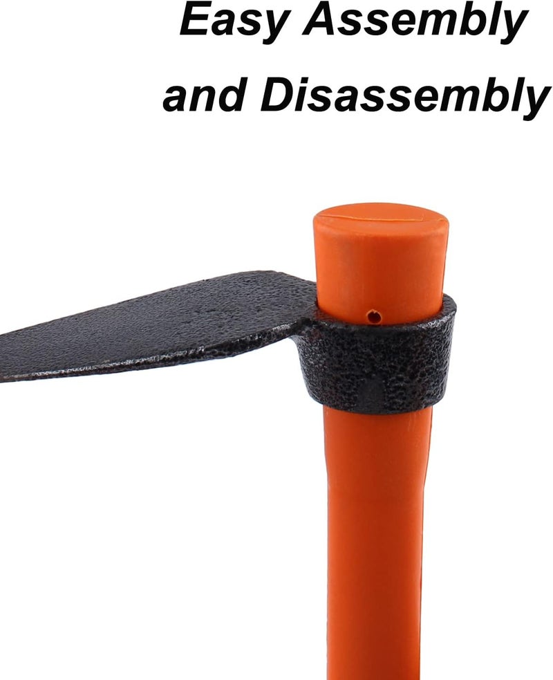 LUBAN Single Head Sharp Hoe with Heavy Duty Forged Adze and Ergonomic Non-Slip Handle for Loosening Soil, Seeding, Camping Outdoor 39mm/15-Inch - Image 4